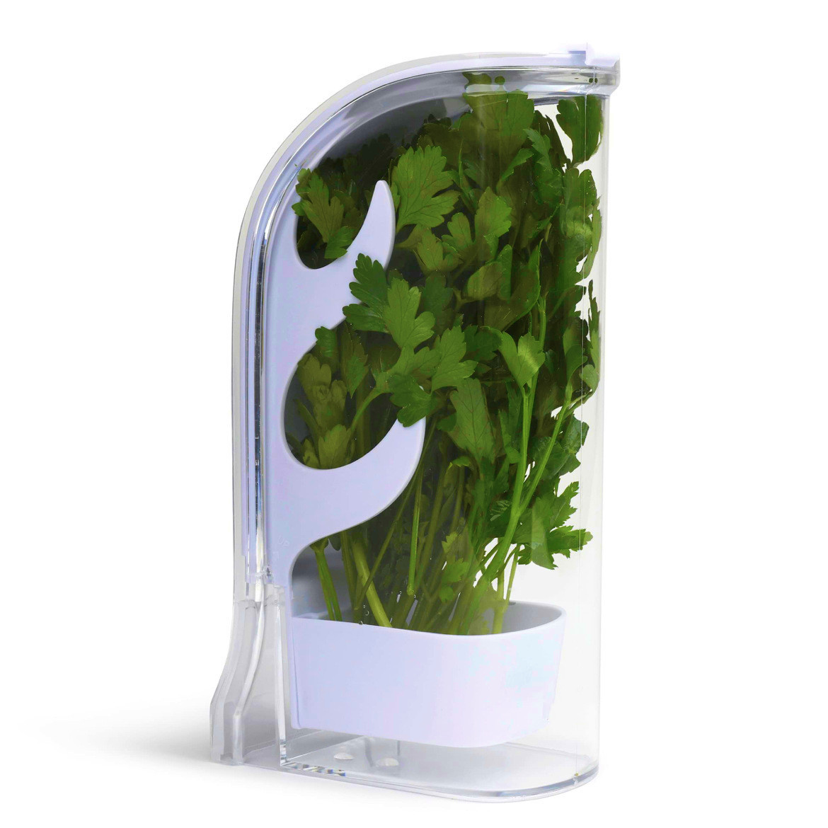 Kitchen Gadgets Modern - Kräuter-Crisper-Sparbehälter, Kühlschrank, seitliche Öffnung, Behälter, Kräuter-Gemüsehalter,