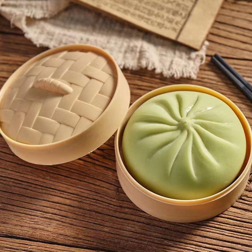 Silicone Steamer Basket - Dumpling Fidget Sensorik-Spielzeug mit 6 cm