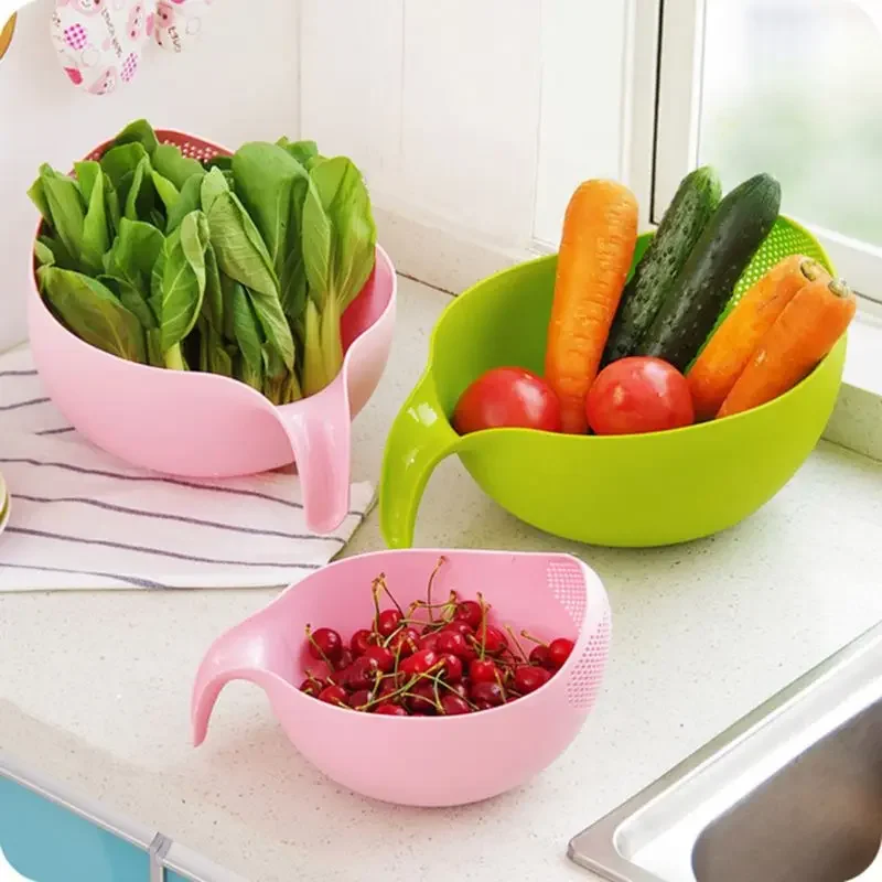 Kitchen Gadgets Rice Filter - Obst Gemüse Schüssel Abtropffläche Reinigung Werkzeuge