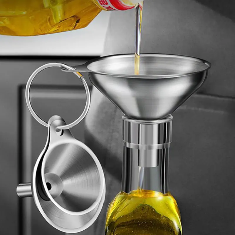 Kitchen Gadgets Small - 3-teiliges Küchentrichter-Set aus Edelstahl zum Befüllen