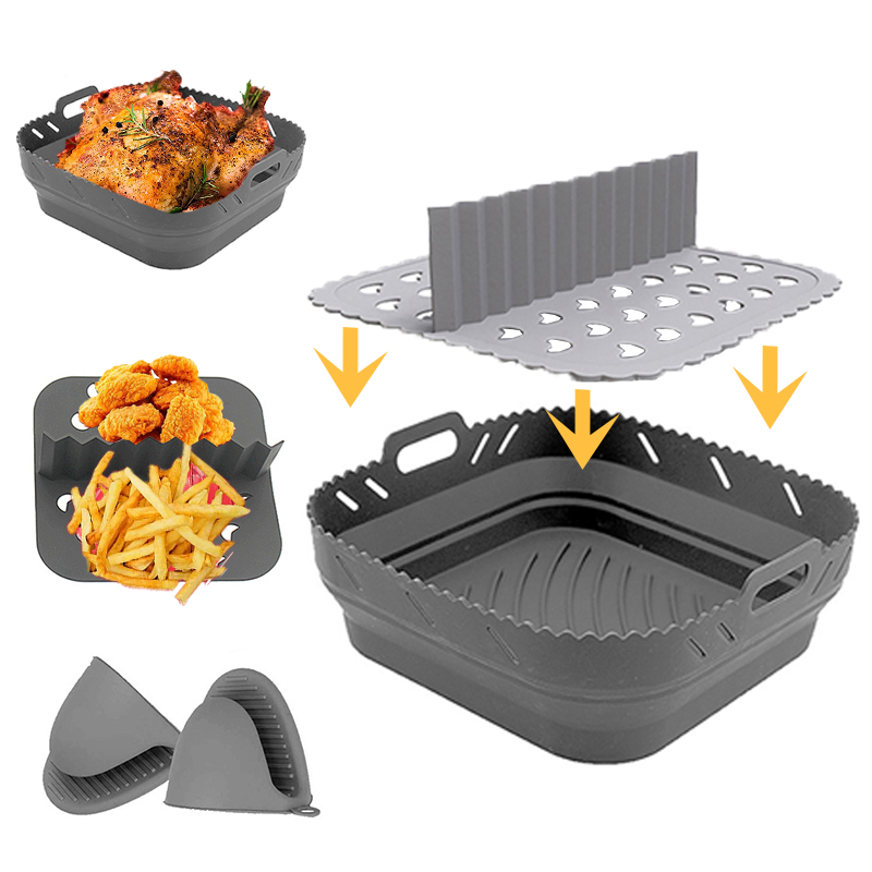 Silicone Steamer Basket - Air Fryer Silikon Form Korb Runde