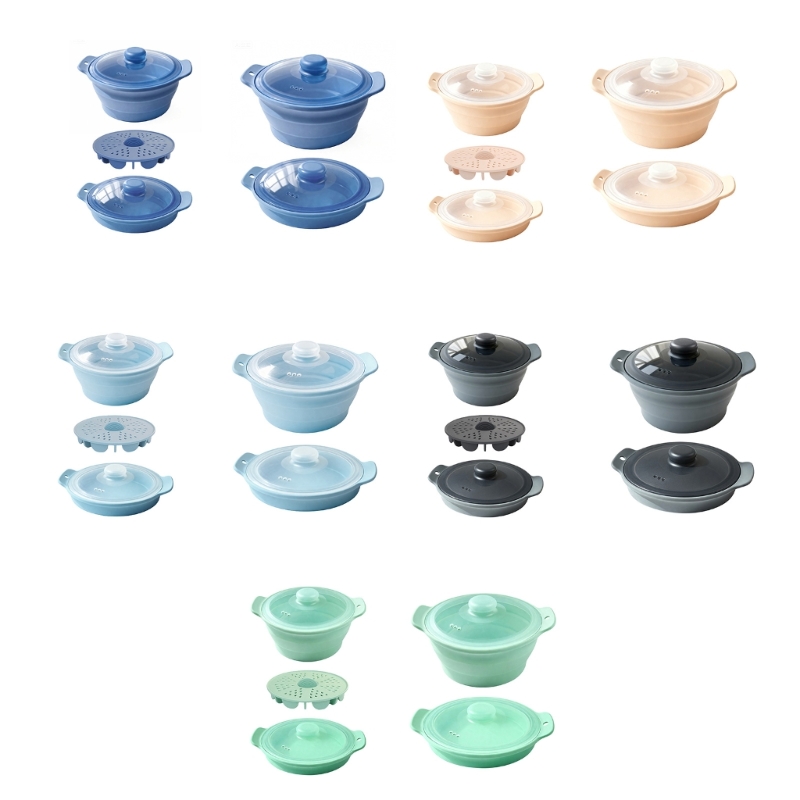 Silicone Steamer Basket - Faltbarer Dampfgarer aus Silikon mit Dampfkorb