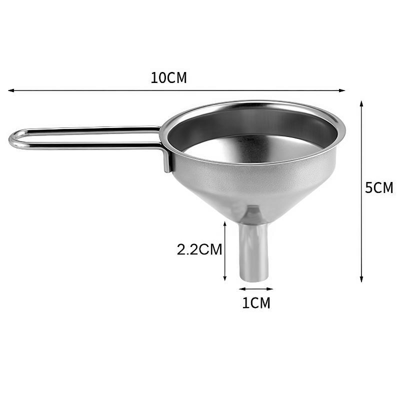 Kitchen Gadgets Small - Edelstahl-Trichter mit Griff, kleiner Metalltrichter zum
