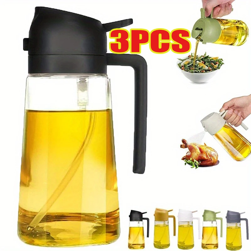 Oil Mister Spray Bottle - Ölspray 2-in-1 Kunststoff Haushalt Küche Ölsprühflasche