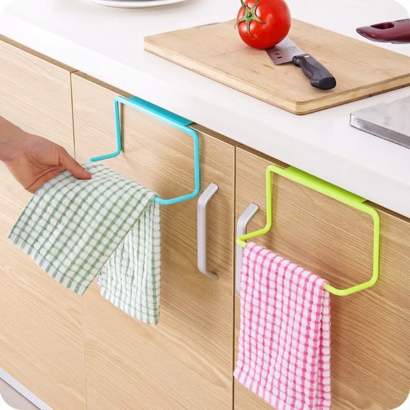 Kitchen Gadgets Cabinet - 1PC Kunststoff Hängen Halter Handtuch Rack