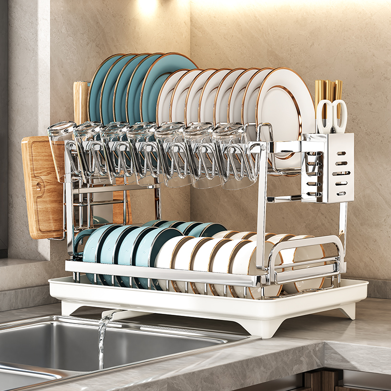 Kitchen Gadgets Cabinet - Edelstahl-Küchenregal, Aufbewahrungsbox für Schüsseln und Teller,