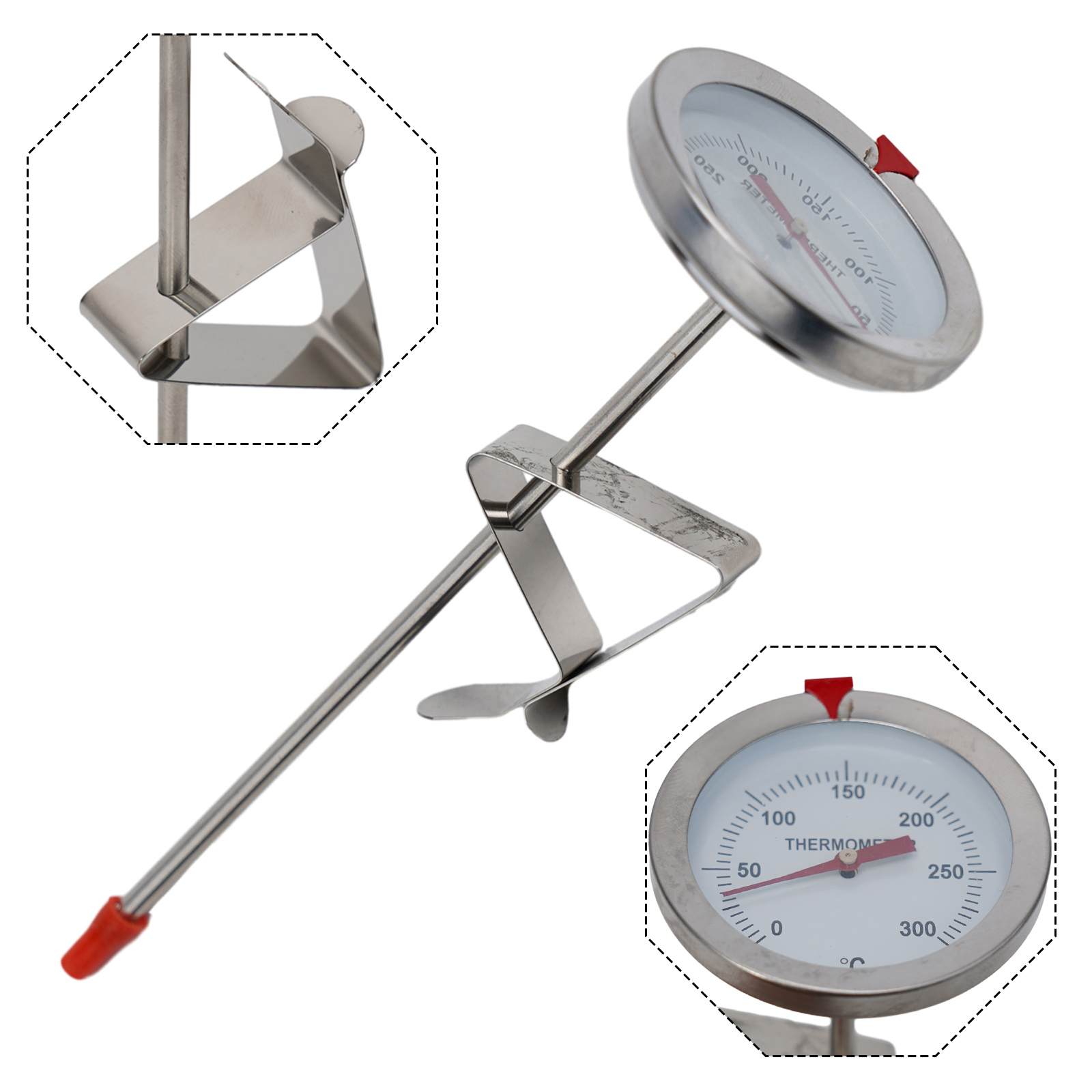 Kitchen Gadgets For Cooking - Edelstahl-Sondenthermometer, Küchenutensilien, Kochtemperaturmessgerät, 0–300 ℃ Milch,