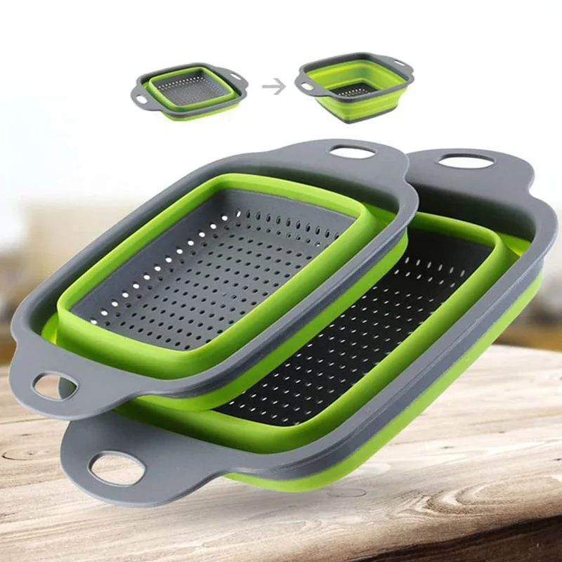 Silicone Steamer Basket - NEUE Faltbare Gemüse Waschen Korb Gemüse