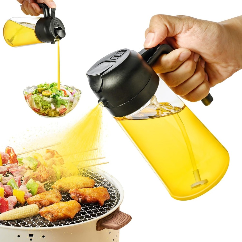 Kitchen Gadgets Air Fryer - 16oz/470ml Olivenöl-Sprühgerät zum Kochen – 2-in-1-Olivenöl-Spender