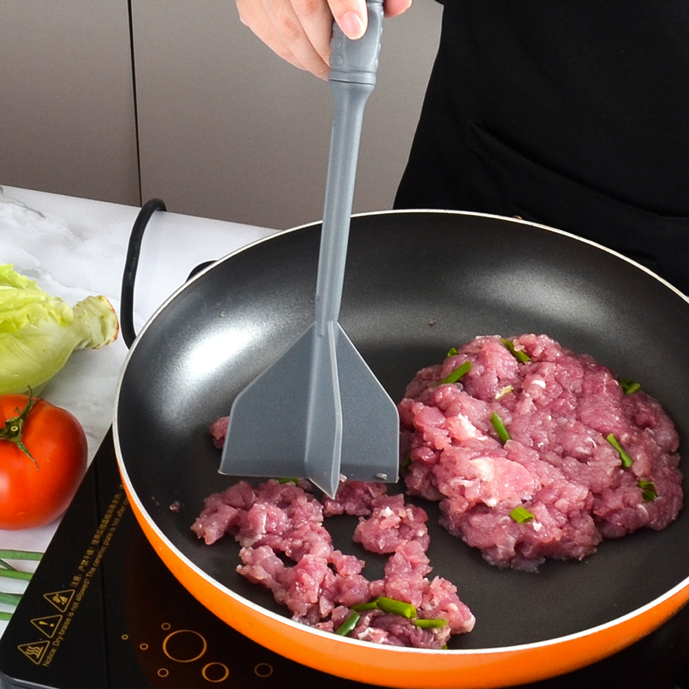 Kitchen Gadgets Modern - Küchen-Fleischzerkleinerer Hackfleisch-Zerdrücker Hitzebeständiges Antihaft-Hamburger-Zerkleinerer Kartoffelstampfer Küchenwerkzeug
