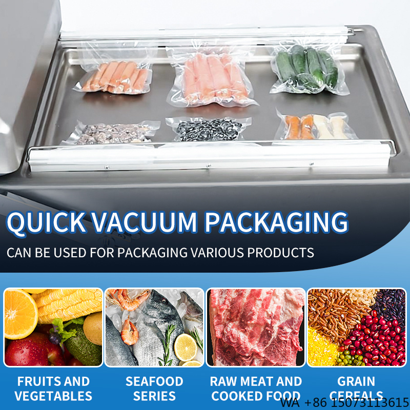 Food Vacuum Sealer - DZ-500 Kommerzieller Vakuumierer mit Doppelkammer für