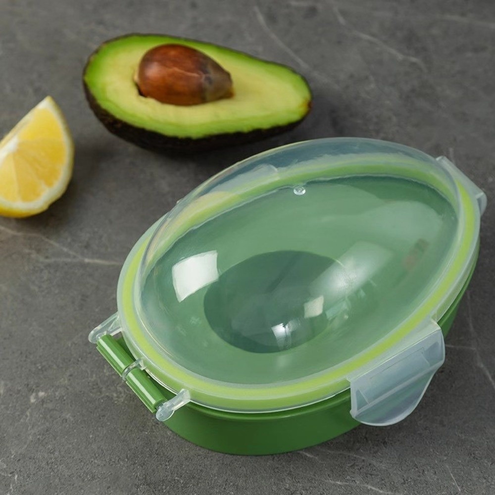 Avocado Slicer Tool - Wiederverwendbarer Avocado-Behälter Spülmaschinenfest mit Schnappverschluss Obst-Aufbewahrungsbehälter