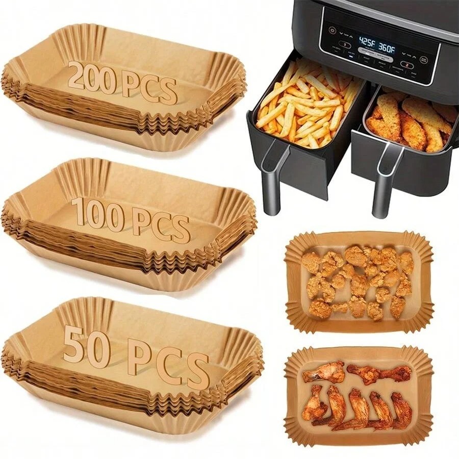 Kitchen Gadgets Air Fryer - Luftfritteusen-Papiereinlagen Einweg Öl- und Hitzebeständig für