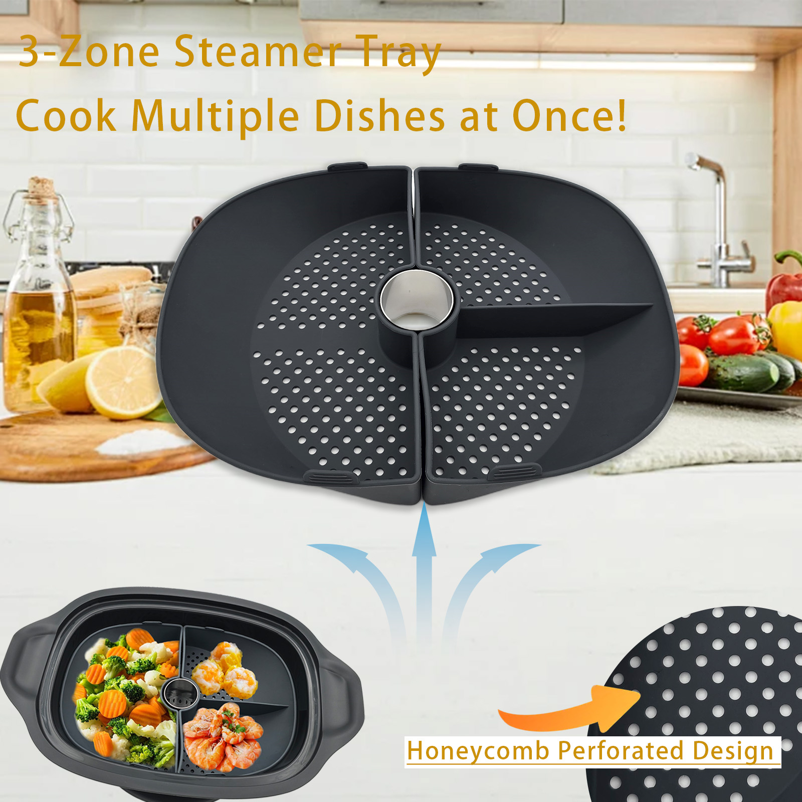 Silikon-Dampfkorb-Teiler für M – Silicone Steamer Basket Bewertung und Preis