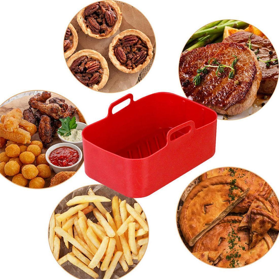 Air fryer Zubehör Luft fritte  – Silicone Steamer Basket Bewertung und Preis
