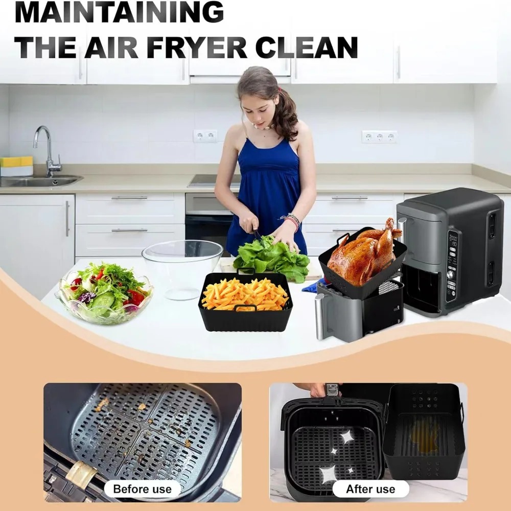 2 Stück Air Fryer Silikoneinla – Silicone Steamer Basket Bewertung und Preis